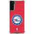 NBA Philadelphia 76ers Distressed Galaxy S21 FE Clear Case